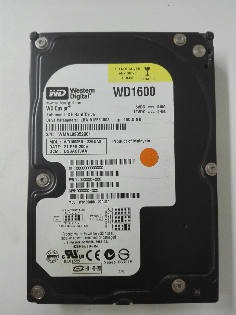 difícil Malabares Elocuente Disco duro WD 160GB IDE | Discos Duros