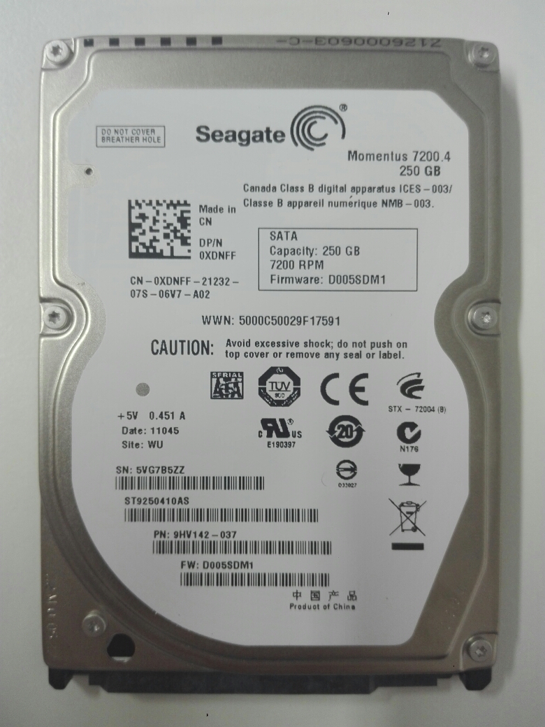 Disco duro Seagate 250GB | Discos
